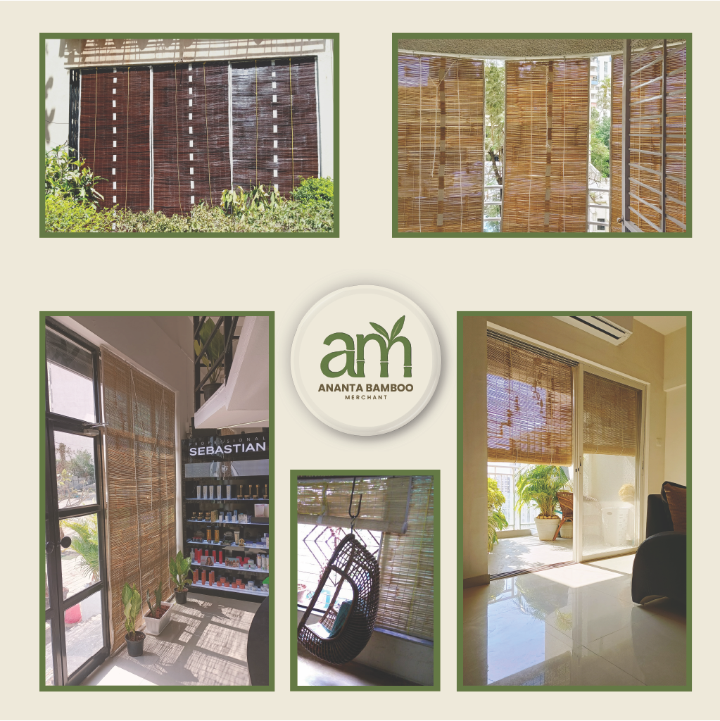 Natural bamboo fencing materials